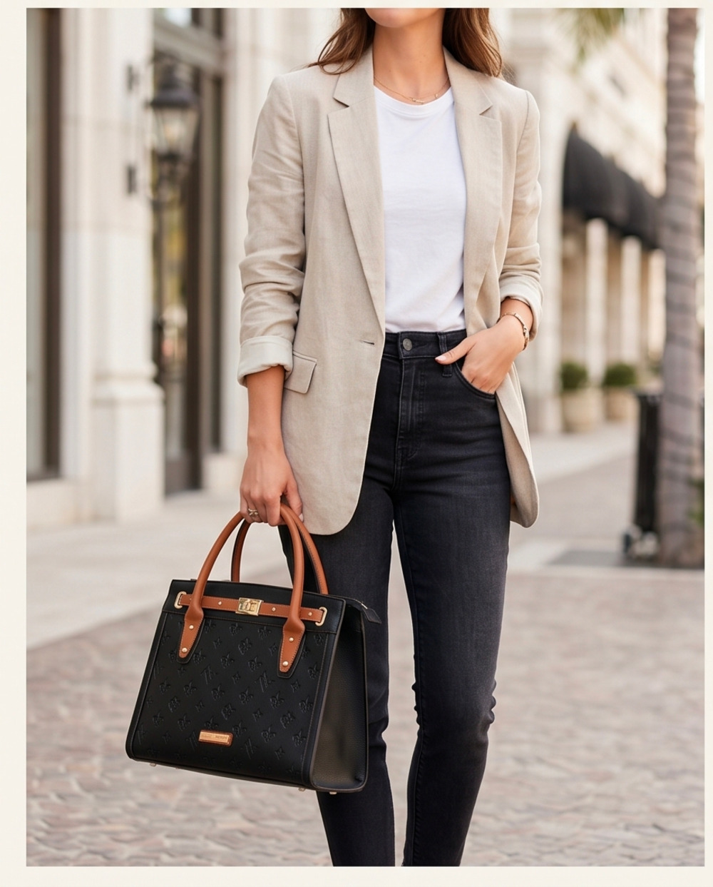No.13 Adrienne Vittadini The Marseille Signature Collection Satchel